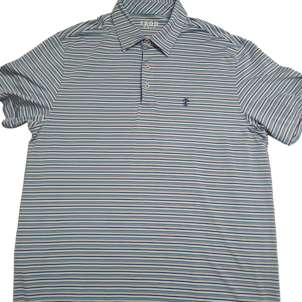 IZOD GOLF Summer Comfort Golf Polo Shirt Mens L